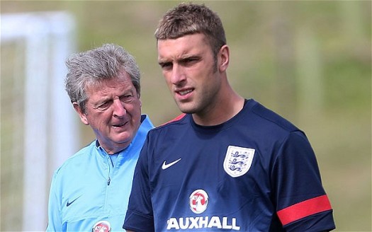 Rickie Lambert, pictured here with giant tracksuited owl behind him. (Photo: Telegraph) 
